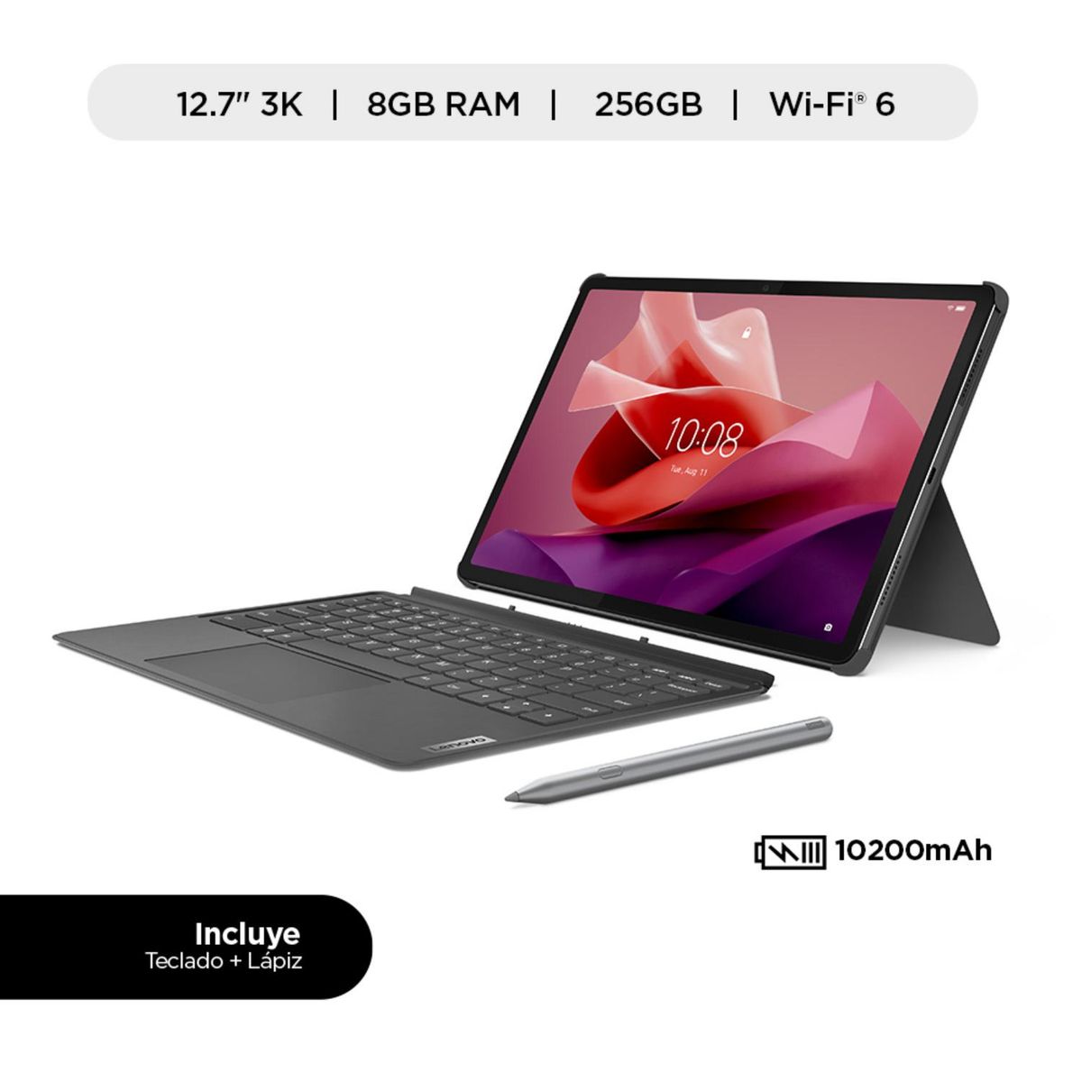 LENOVO - Tablet Lenovo Tab P12 Mediatek Dimensity 7050 8GB RAM 256GB uMCP 12.7" 3K + Teclado + Lapiz