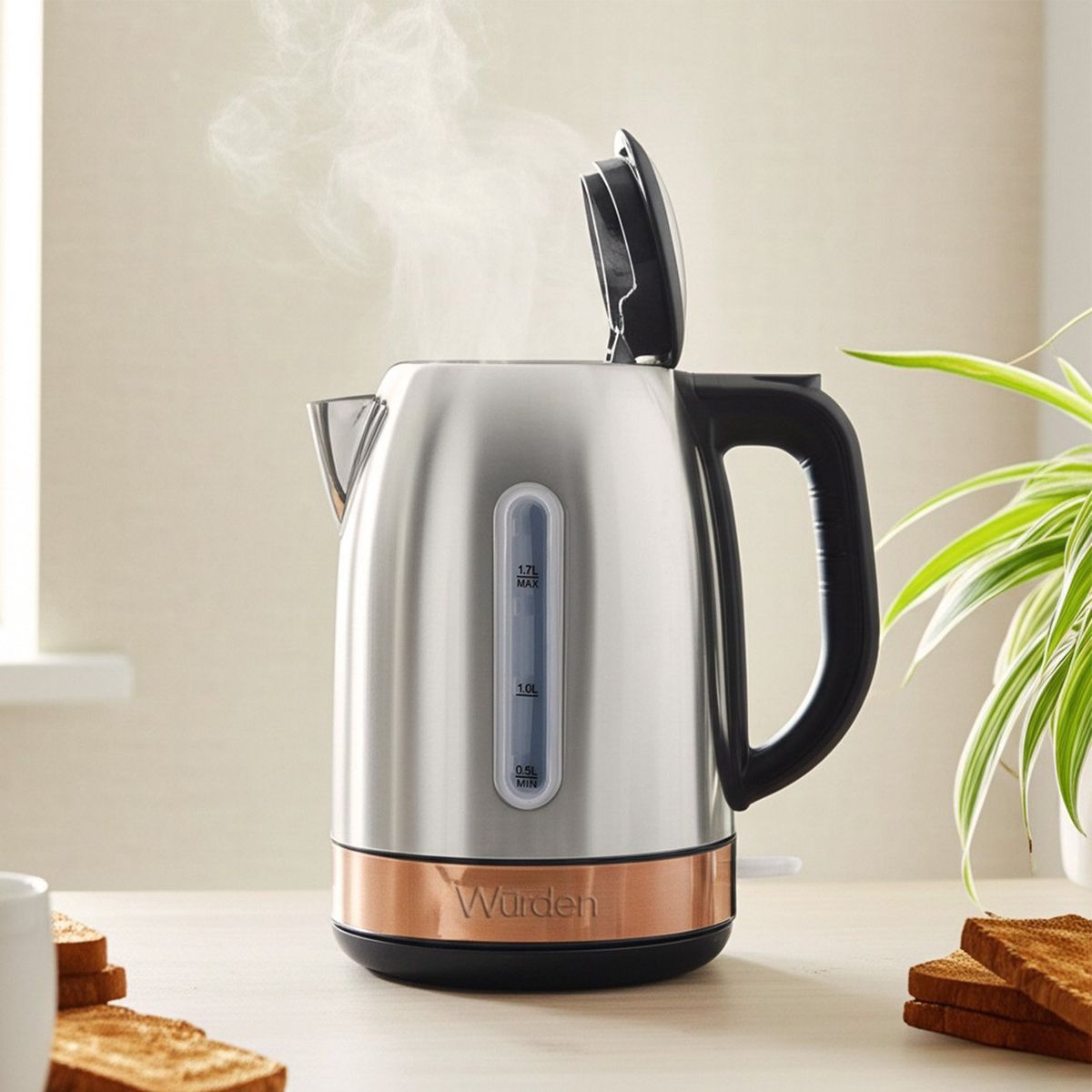WURDEN - Hervidor Eléctrico Wurden Acero Inoxidable 1.7 Litros.