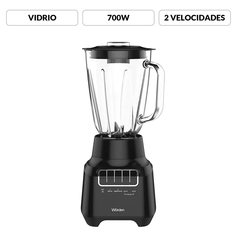 WURDEN - Licuadora 1.5L 700W WBL-DESIGN750
