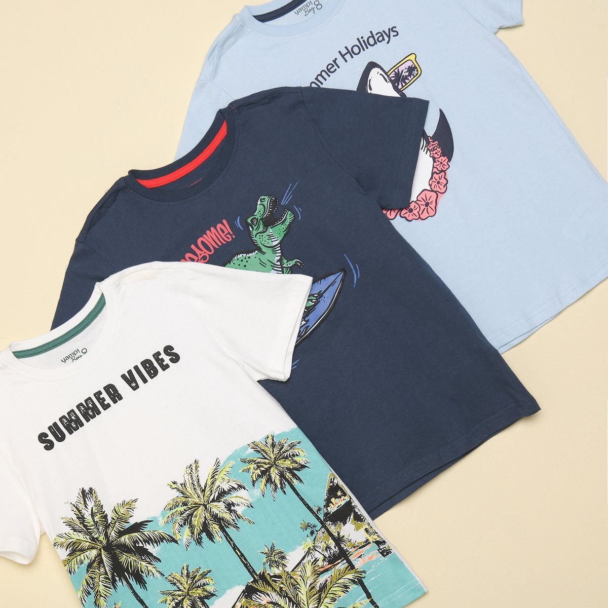 YAMP - Polo Niño Pack X3 Manga Corta Algodón Yamp