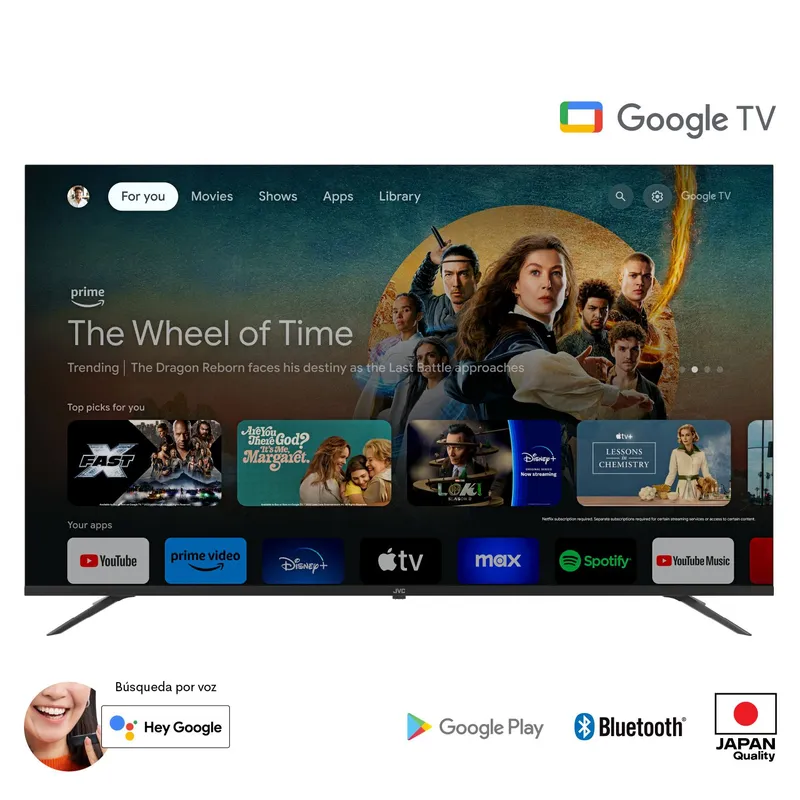 JVC - Televisor JVC 65" UHD 4K Google TV LT-65KB538