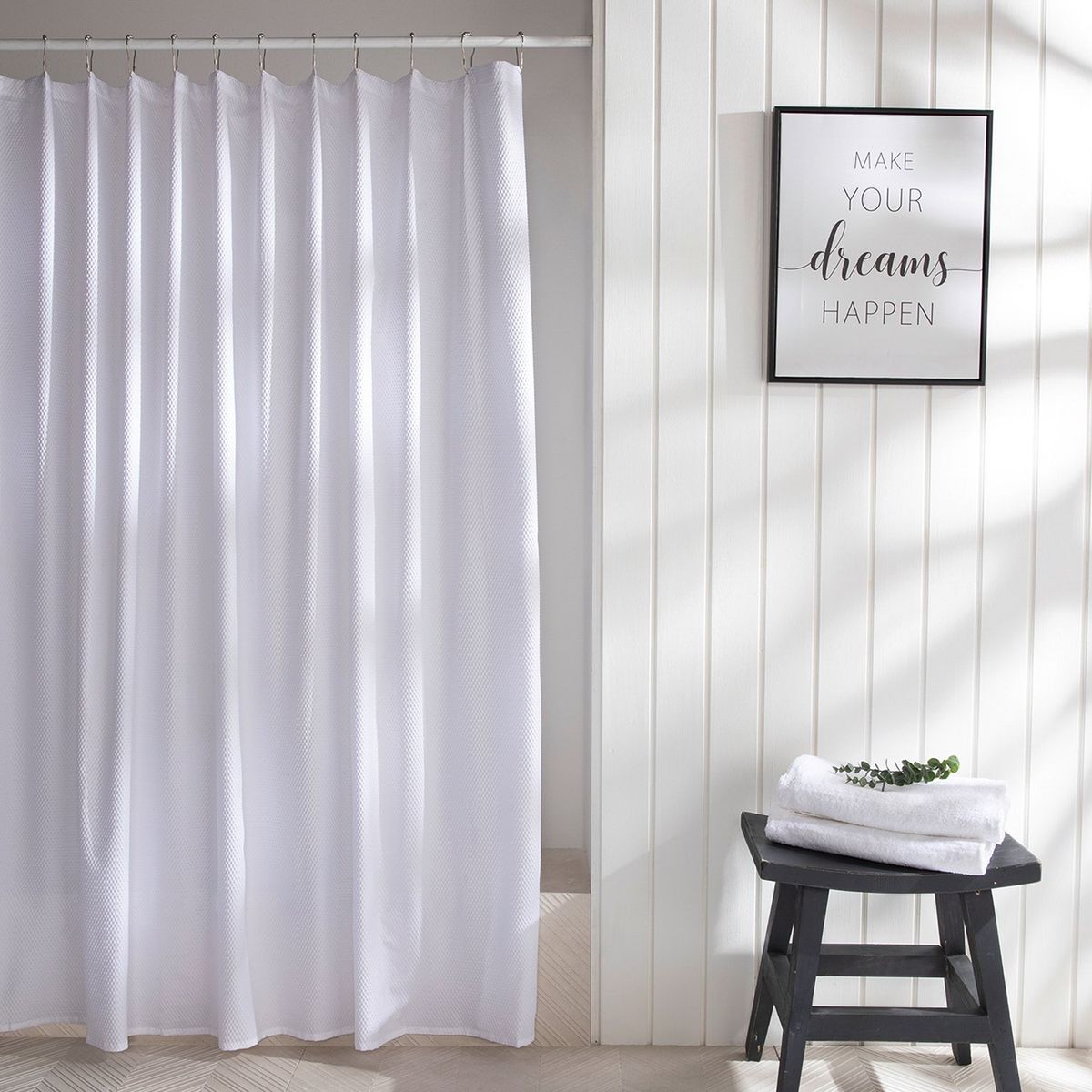 MICA - Cortina De Baño Blanca Mica