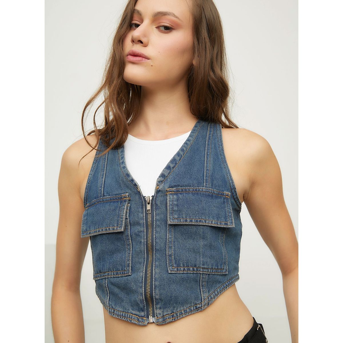 SYBILLA - Chaleco Jean Mujer Sybilla