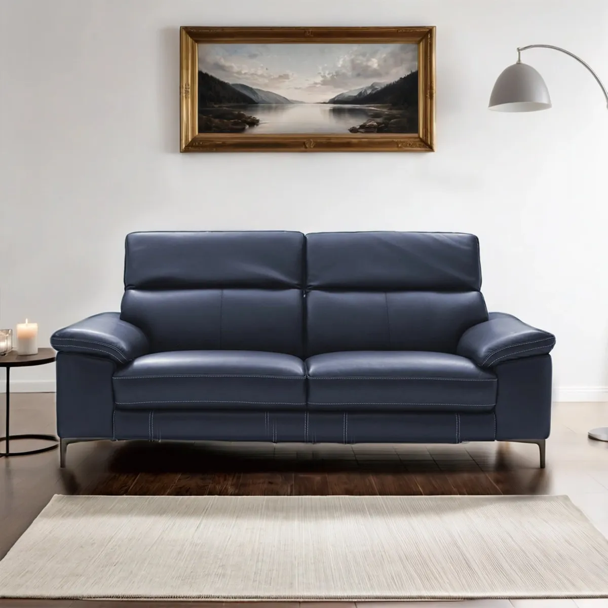 BASEMENT HOME - Sofá Maurice 3 Cuerpos Cuero