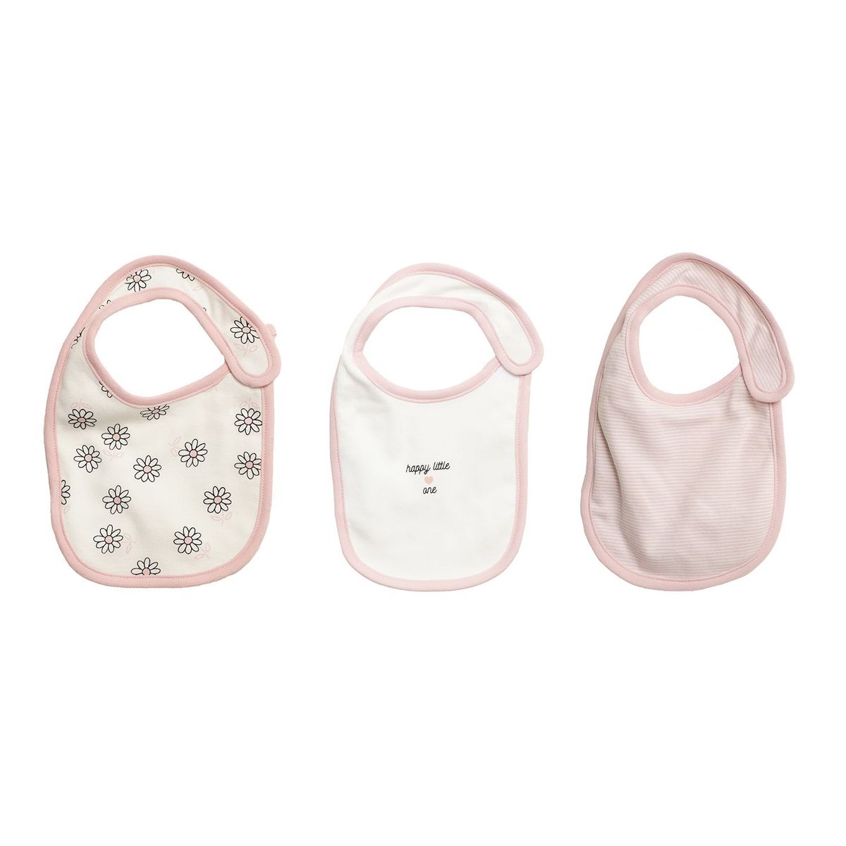 YAMP - Babero Bebé Niña Pack X3 Algodón Yamp