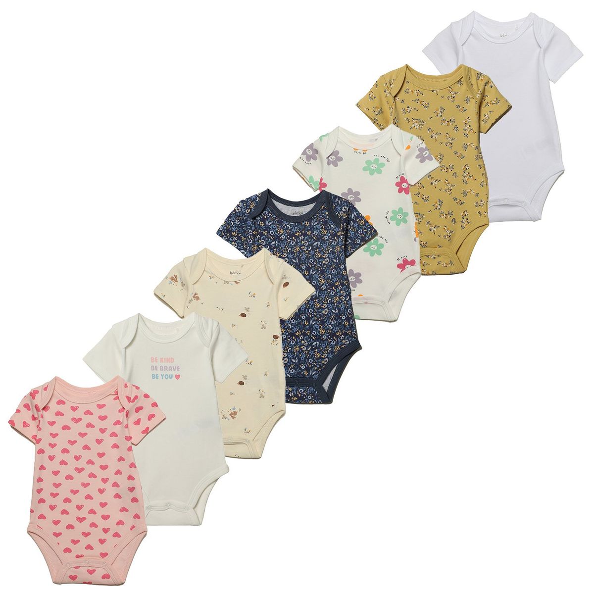 YAMP - Body Bebé Pack X7 Manga Corta Algodón Yamp