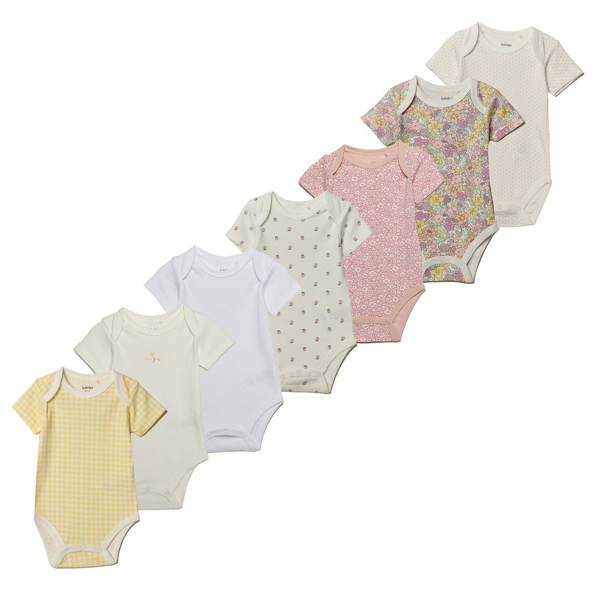 YAMP - Body Bebé Pack X7 Manga Corta Algodón Yamp