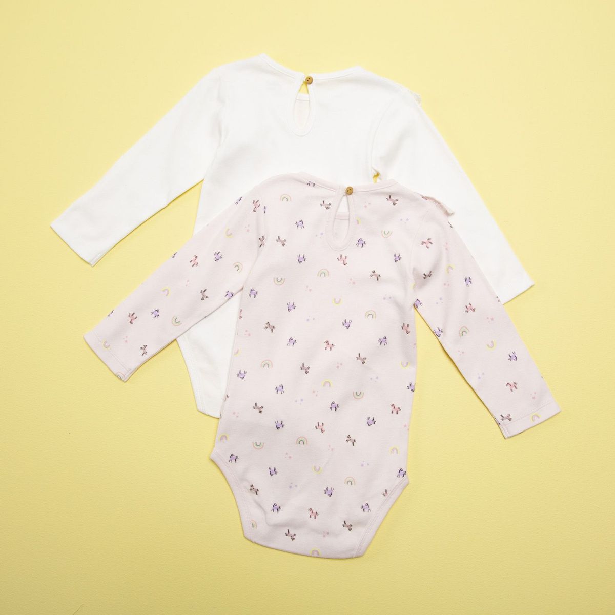 YAMP - Body Bebe Niña Pack X2 Manga Larga Algodon Yamp