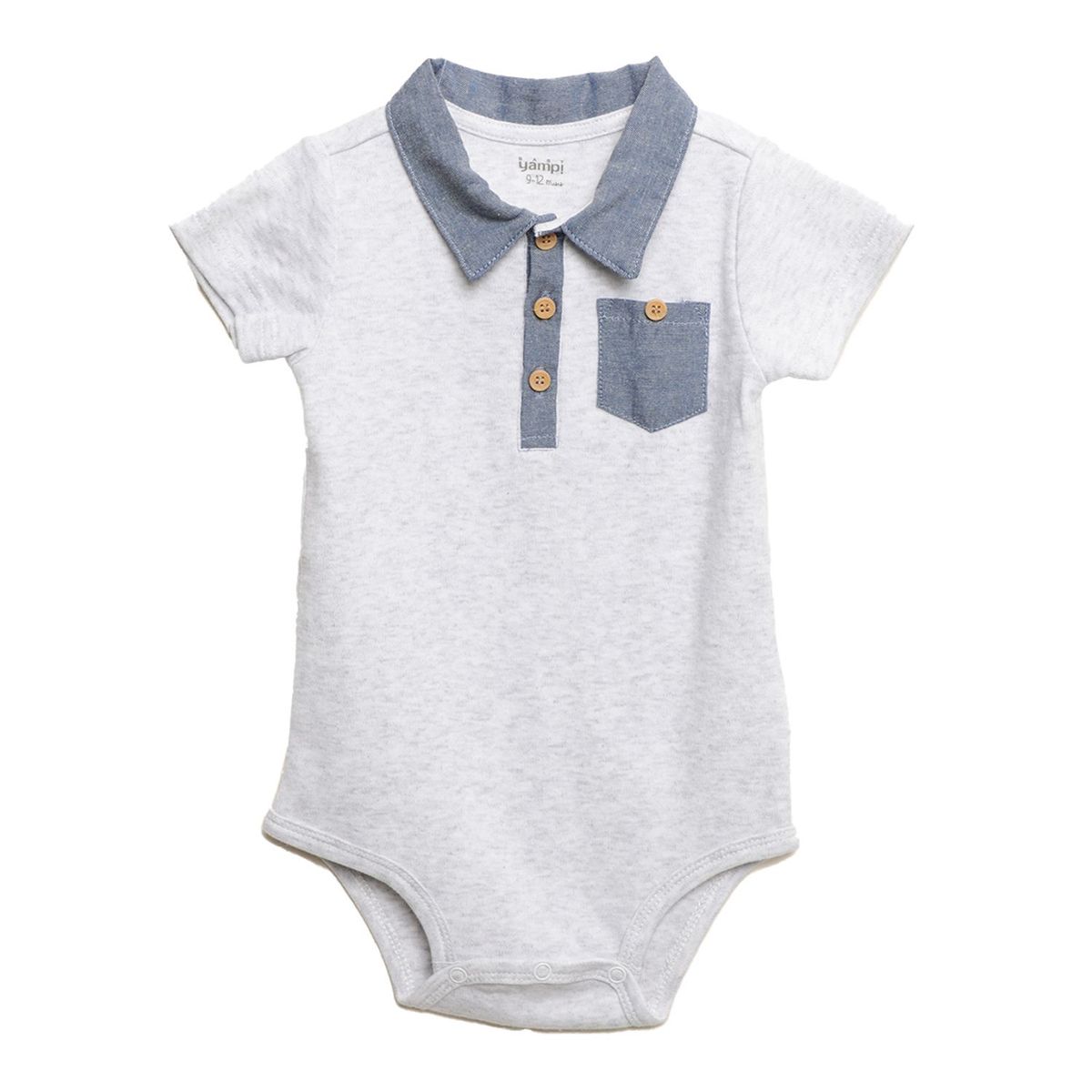 YAMP - Body Bebé niño Pack x2 Manga Corta Algodón Yamp