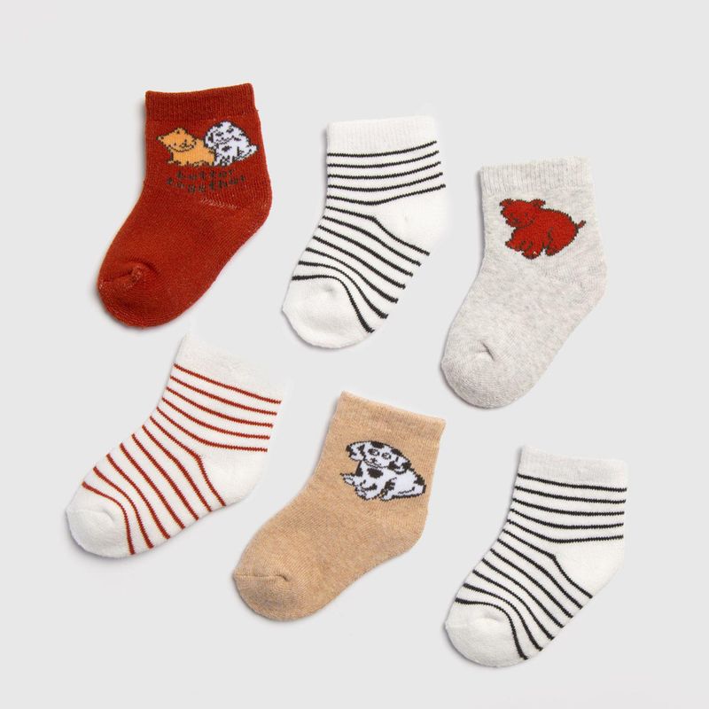 YAMP - Media Bebé Niño Pack x6 Algodón Yamp