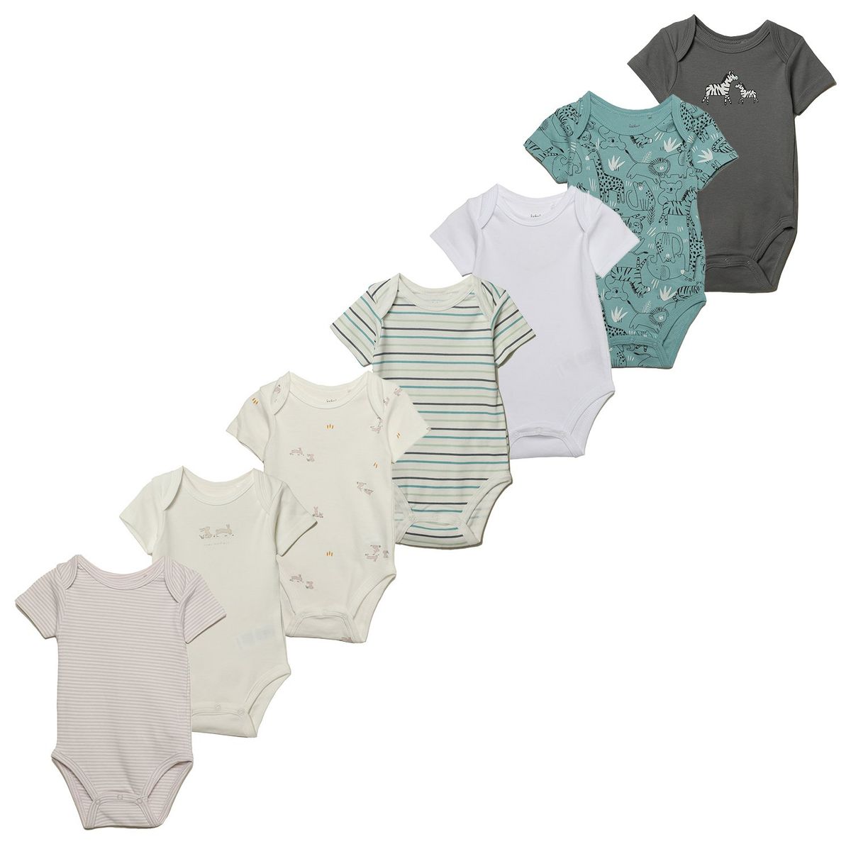 YAMP - Body Bebé Pack X7 Manga Corta Algodón Yamp