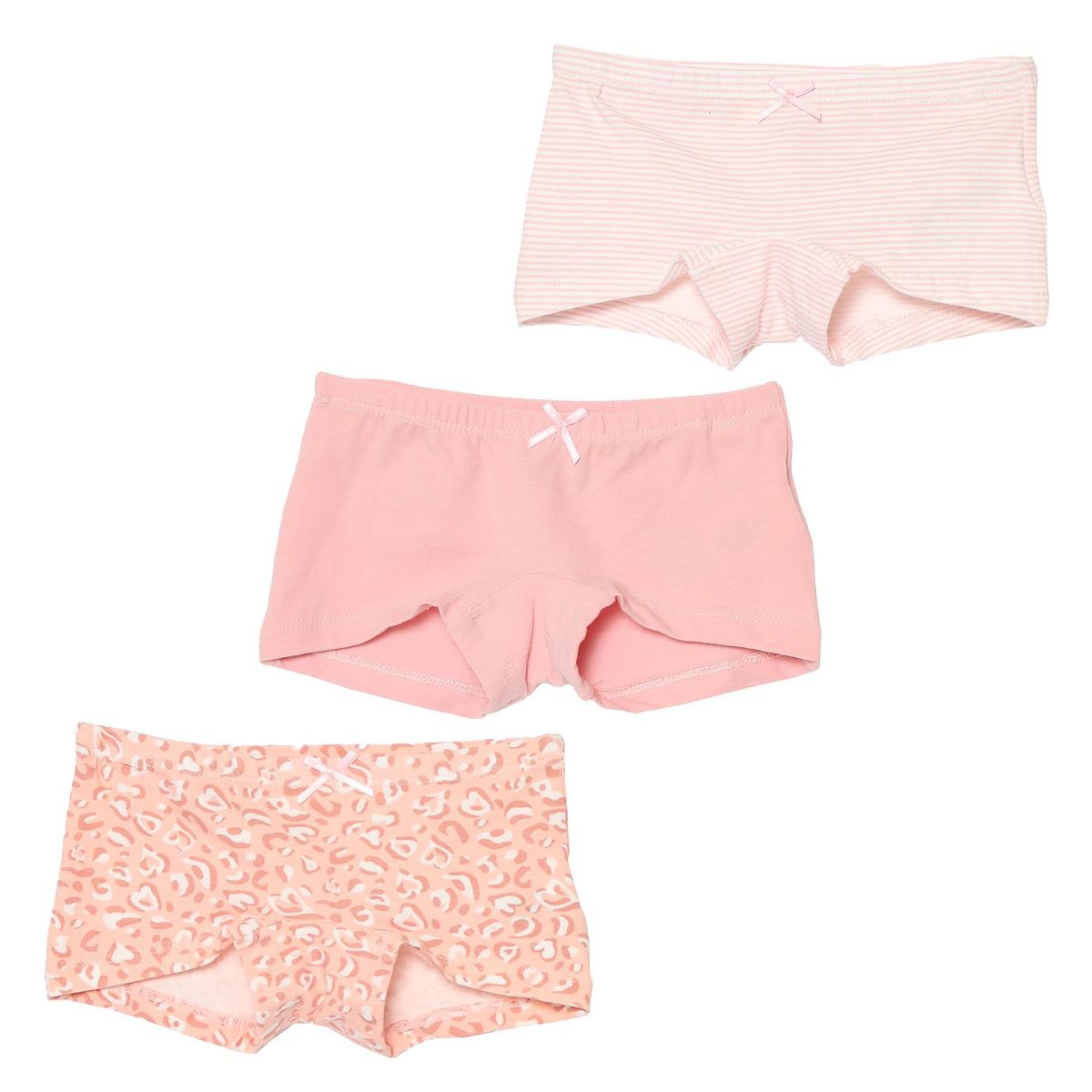 YAMP - Pack de 3 Calzones Algodón Yamp Niña Animal Print y Rayas