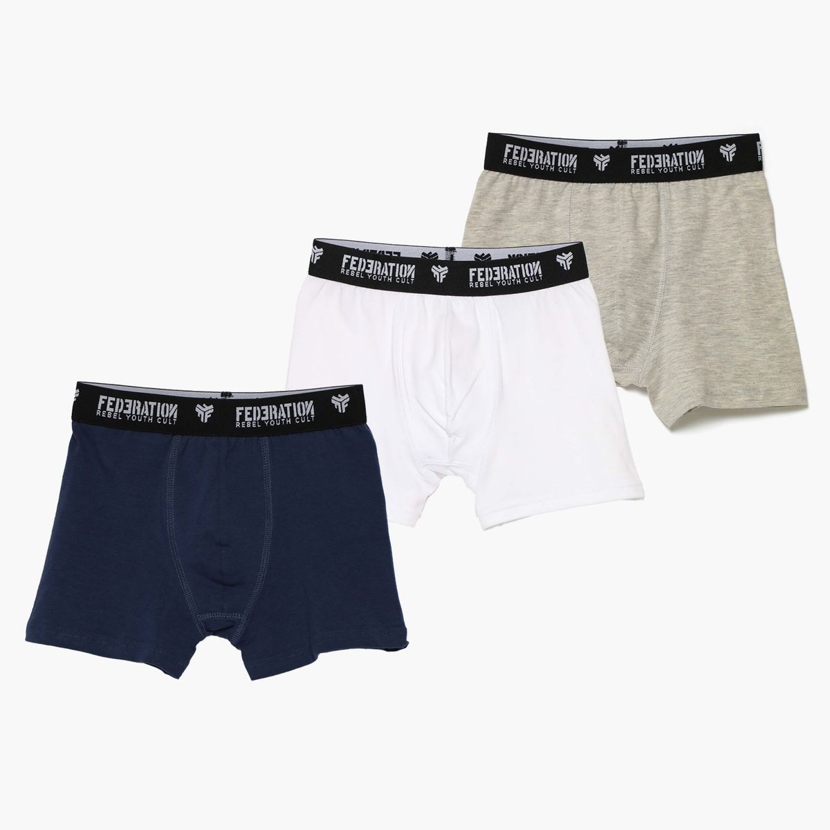 FEDERATION - Boxers Niño Pack X3 Algodón Federation