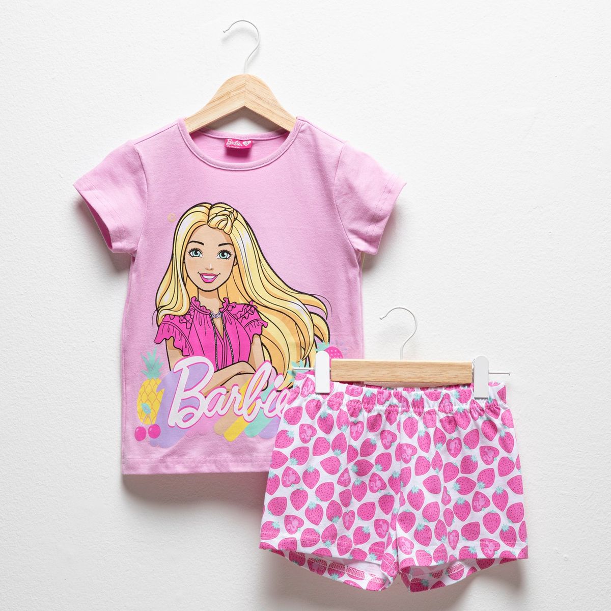 BARBIE - Pijama Niña Manga Corta Algodón Barbie