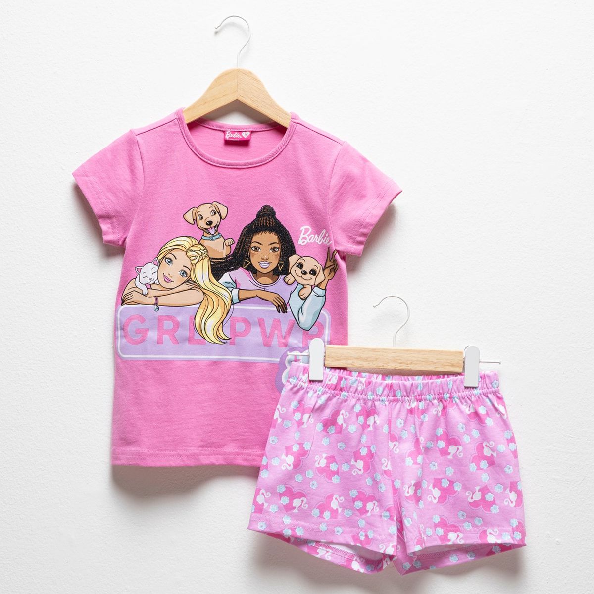 BARBIE - Pijama Niña Manga Corta Algodón Barbie