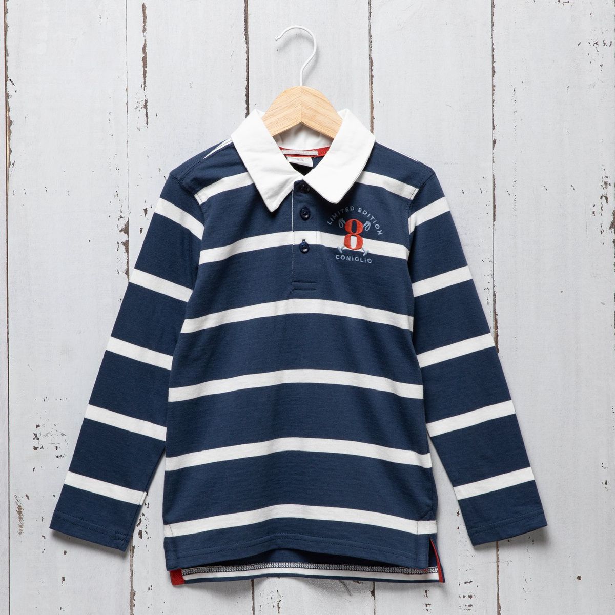 CONIGLIO - Polo con Cuello Niño Manga Larga Algodón Coniglio