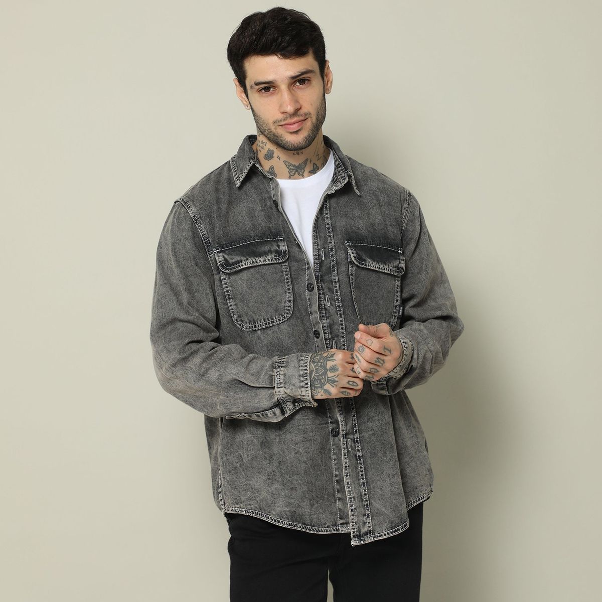 DENIMLAB - Camisa Algodón Hombre Denimlab