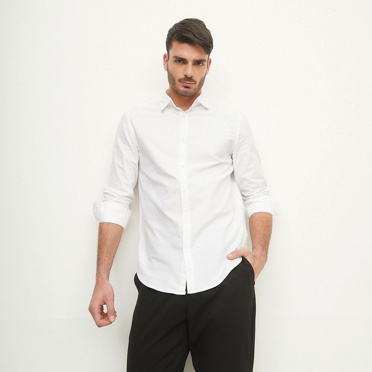 BASEMENT - Camisa 100% Algodón Hombre Basement