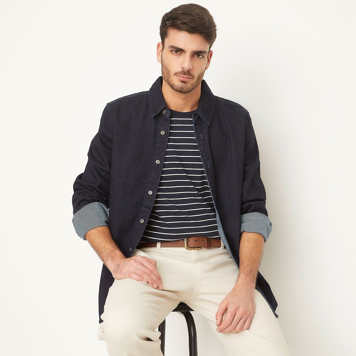 BASEMENT - Camisa 100% Algodón Hombre Basement