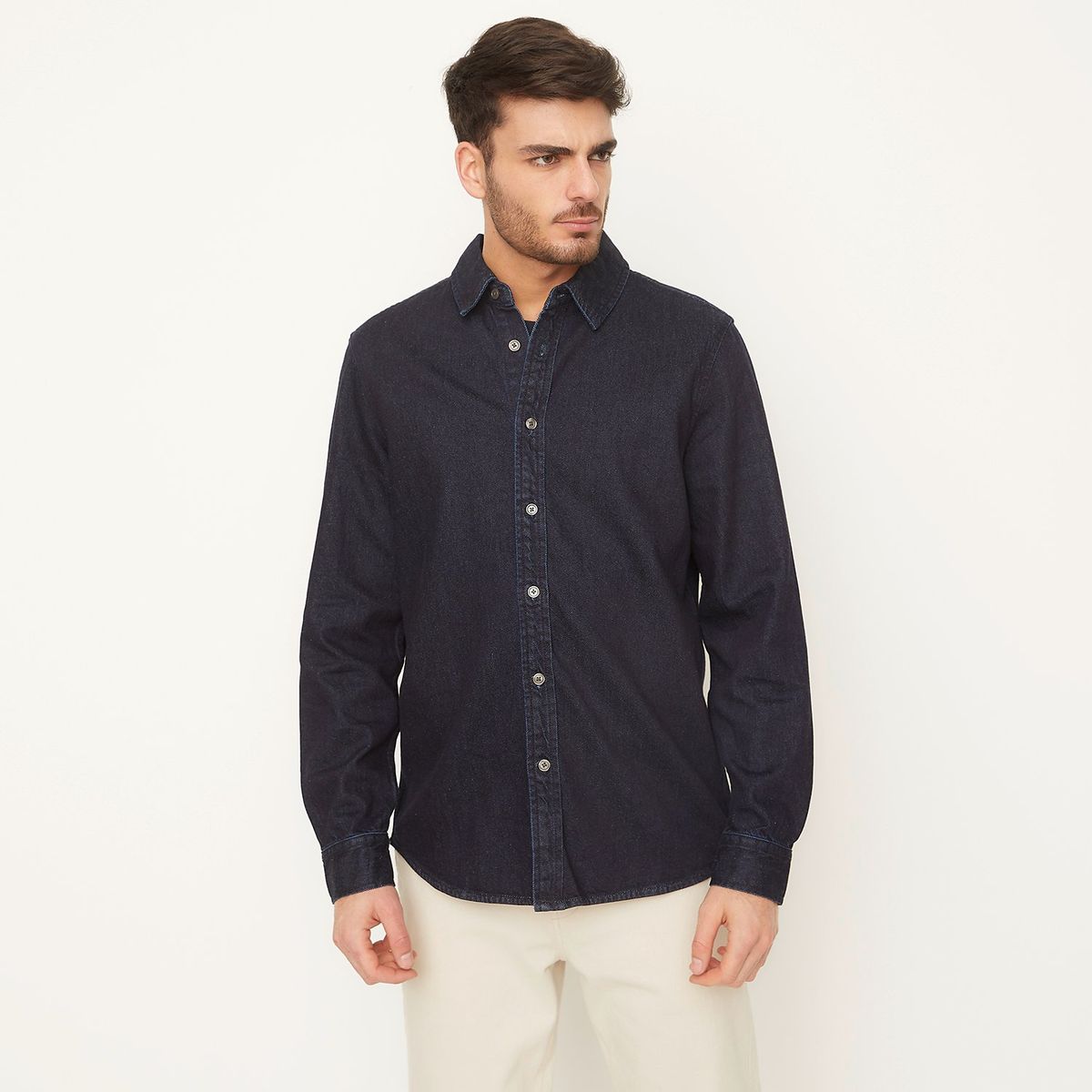 BASEMENT - Camisa 100% Algodón Hombre Basement