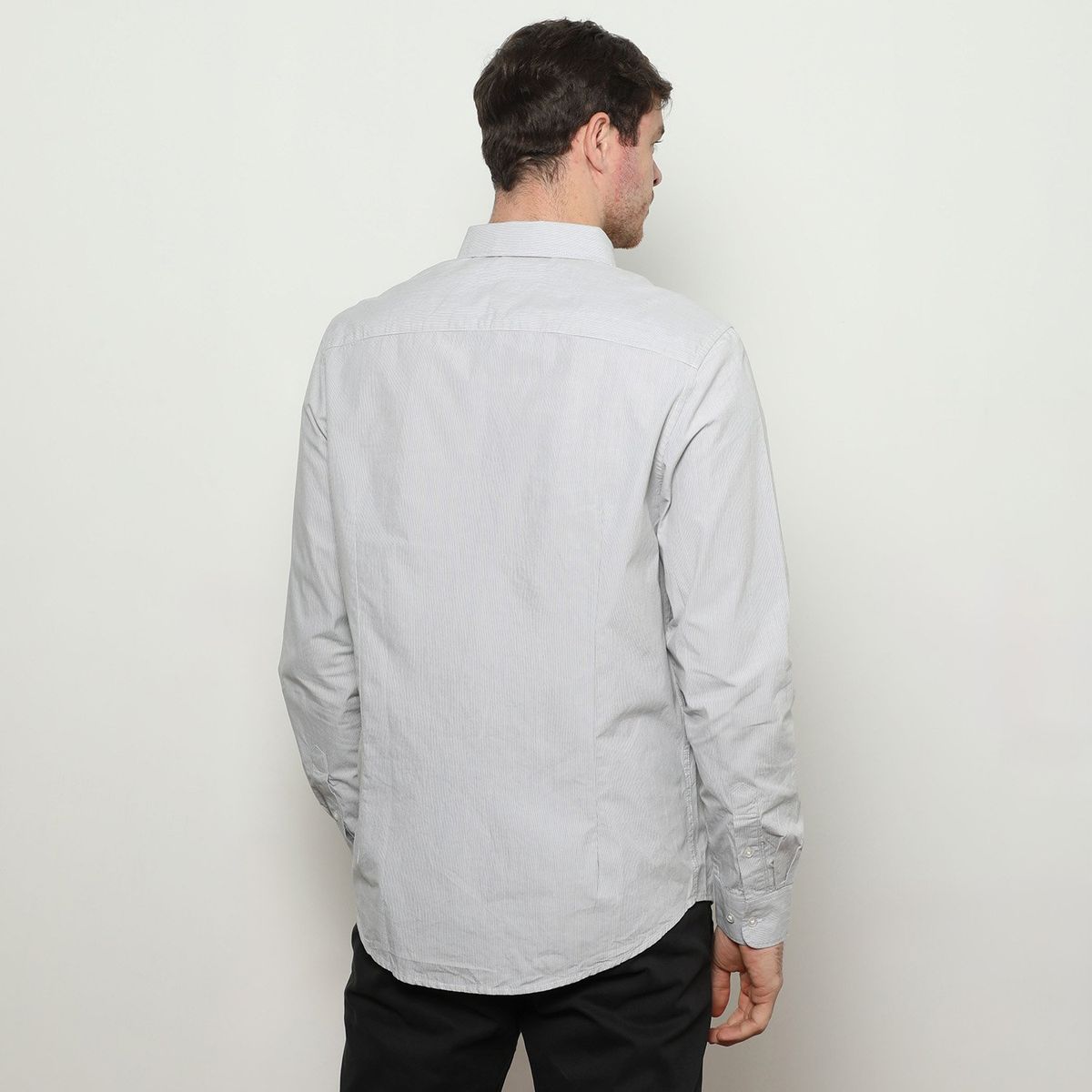 BASEMENT - Camisa Manga Larga Basement Cuello Clásico