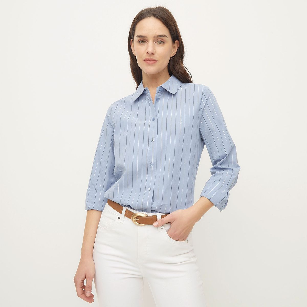 ELLE - Blusa Casual Algodón Mujer Elle