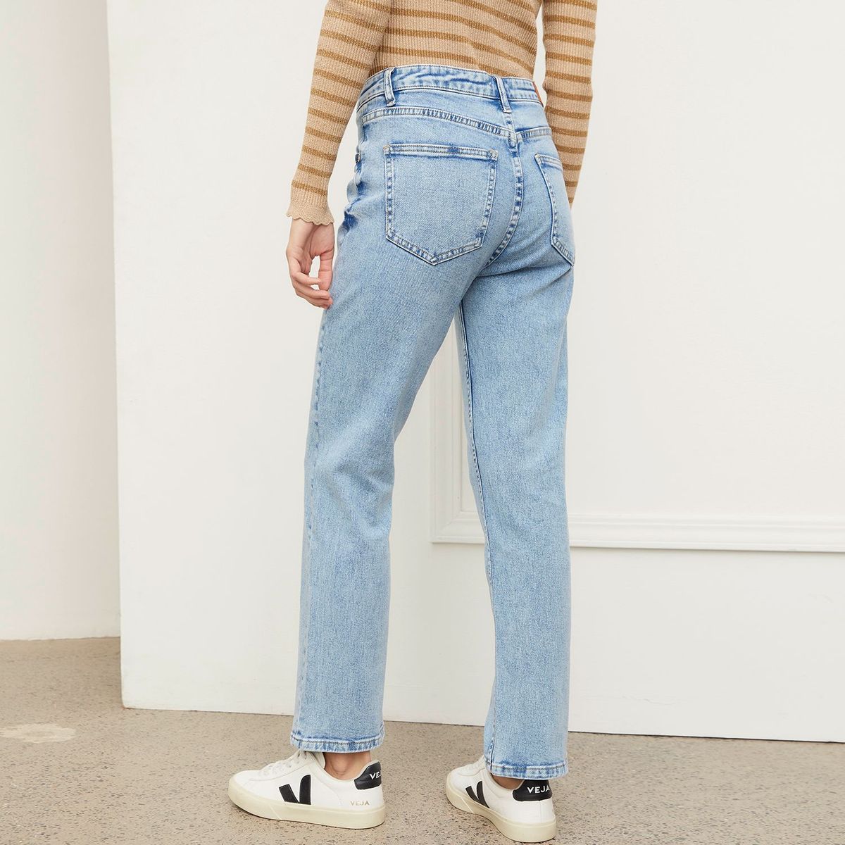 BASEMENT - Jean Straight Tiro Medio Mujer Basement