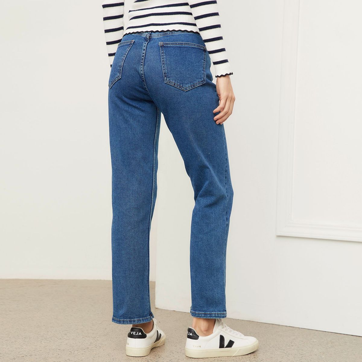 BASEMENT - Jean Straight Tiro Medio Mujer Basement