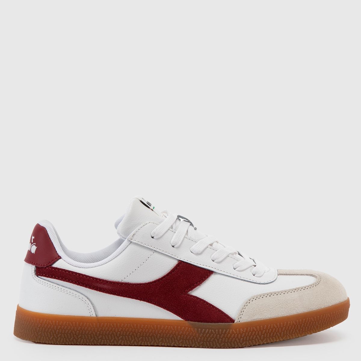 DIADORA - Zapatillas Diadora Blancas Con Detalles Burdeos Para Hombre