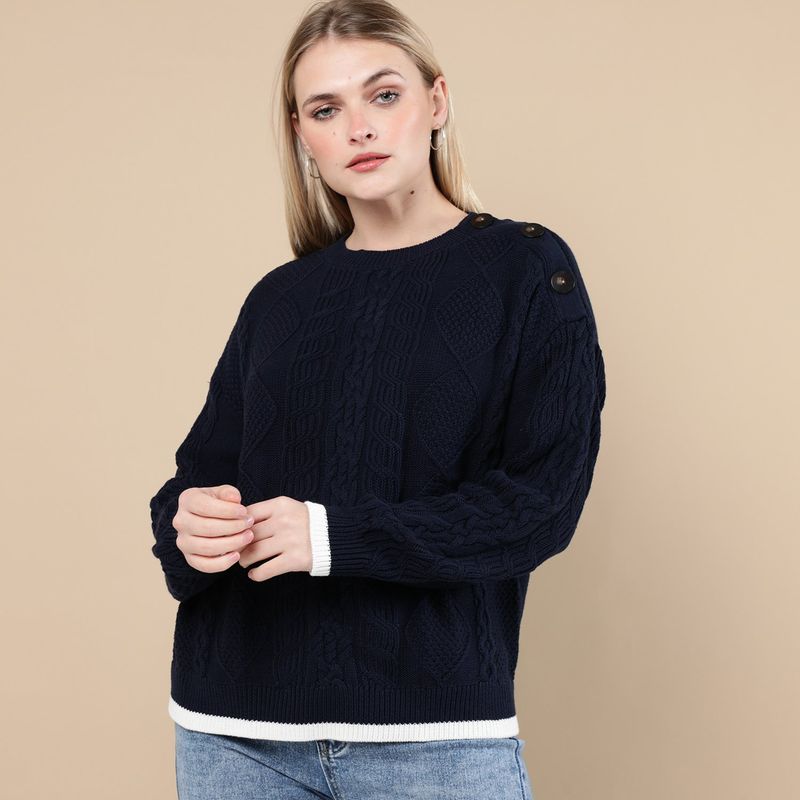 BASEMENT - Chompa 100% Algodón Orgánico Mujer Basement