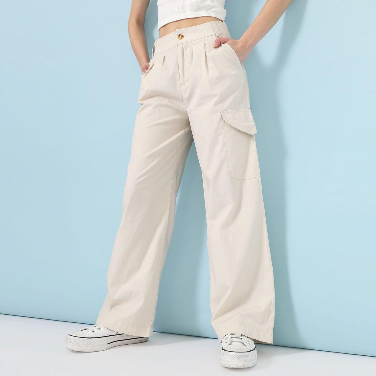 AMERICAN ABBEY - Pantalón 100% Algodón Mujer American Abbey