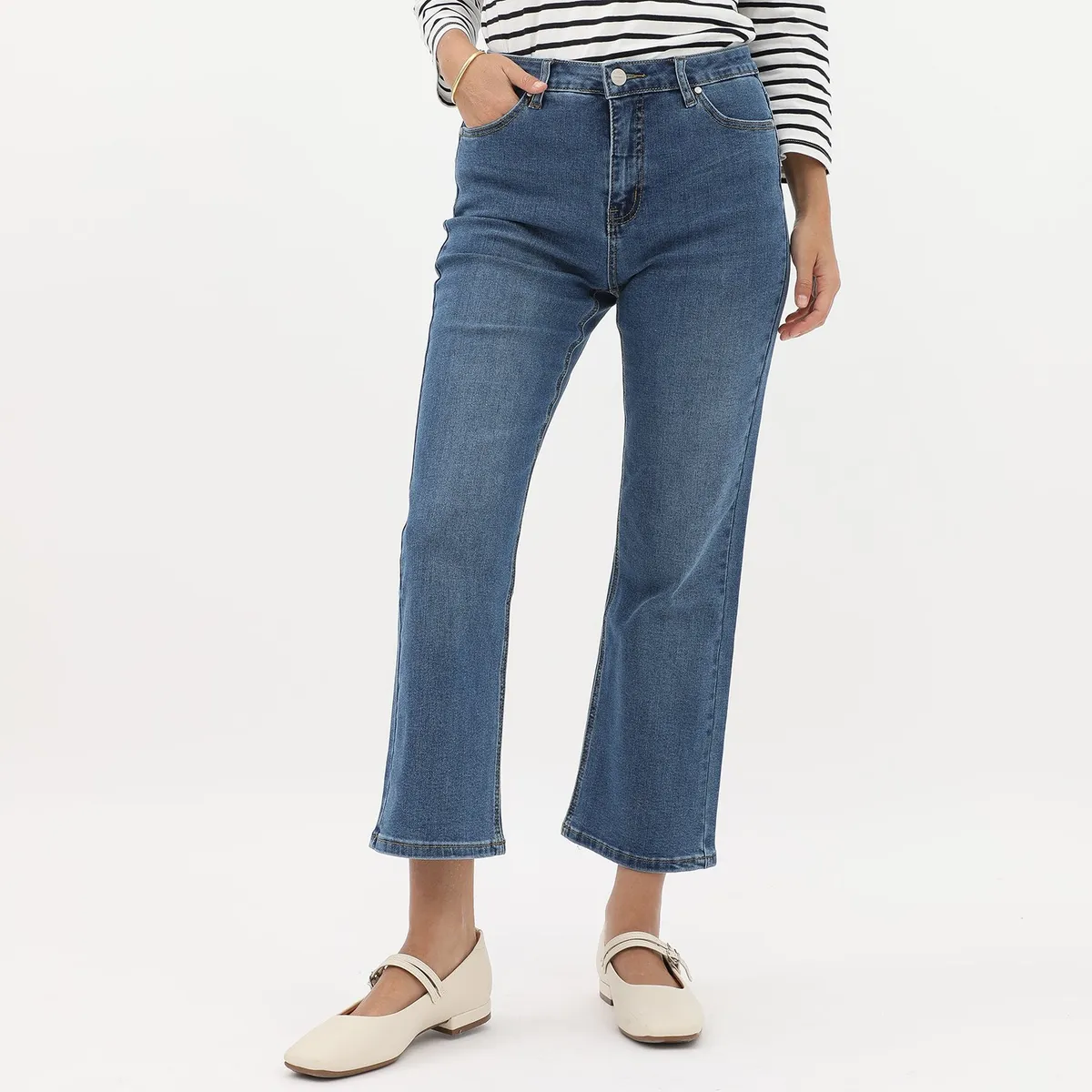 NEWPORT - Jean Straight Tiro Alto Mujer Newport