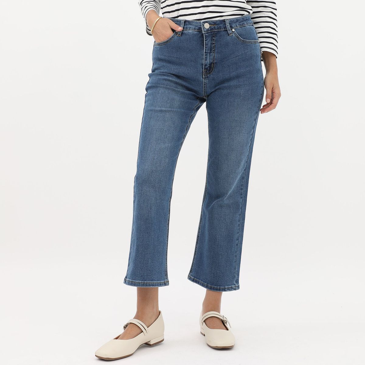 NEWPORT - Jean Straight Tiro Alto Mujer Newport