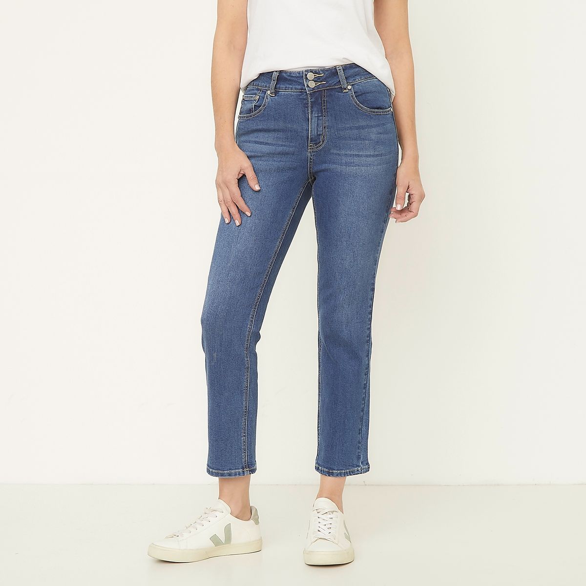 NEWPORT - Jean Straight Tiro Medio Mujer Newport