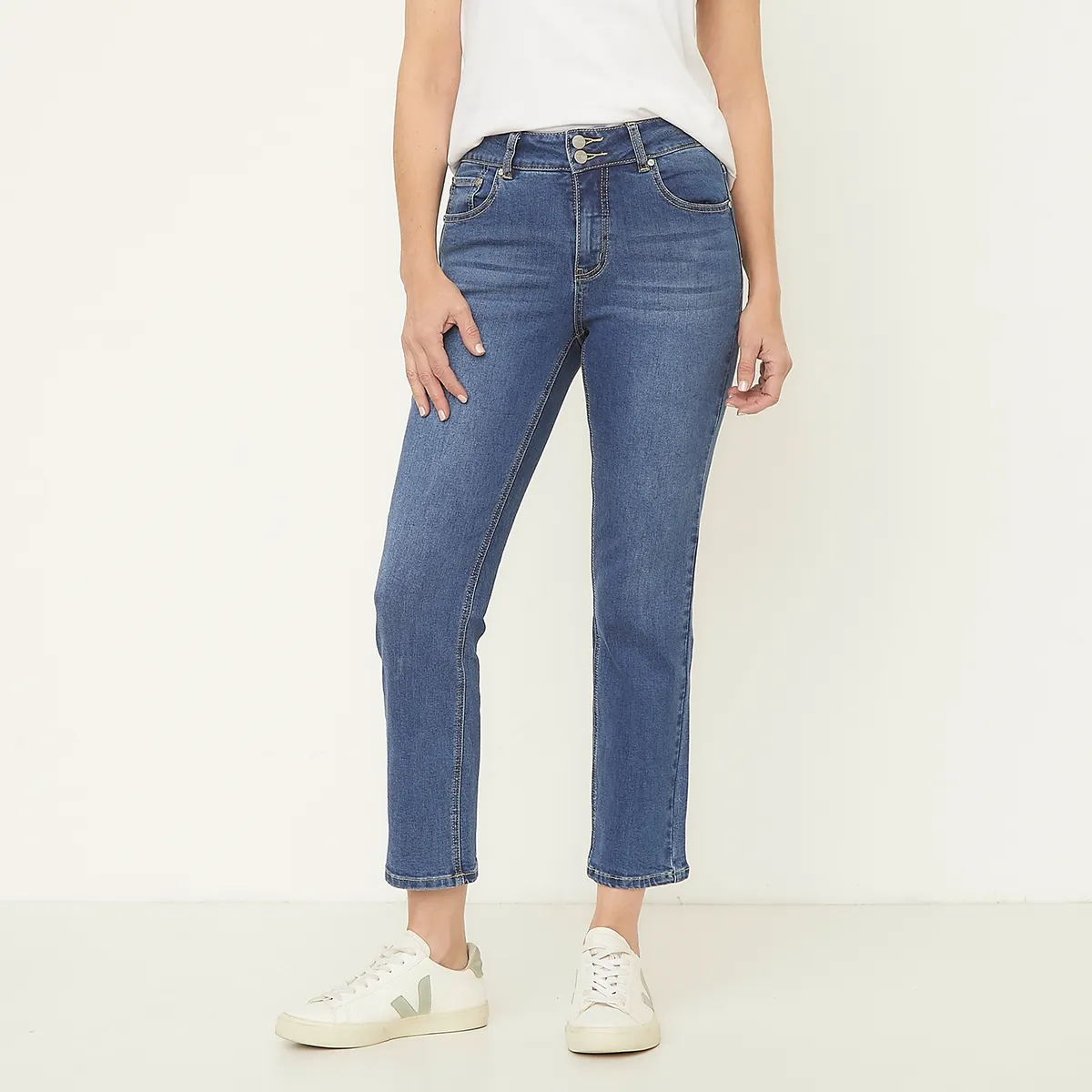 NEWPORT - Jean Straight Tiro Medio Mujer Newport