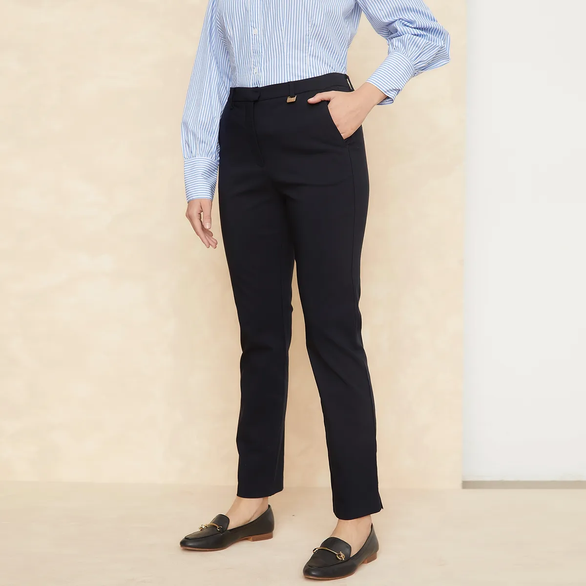 APOLOGY - Pantalón Straight Tiro Alto Mujer Apology