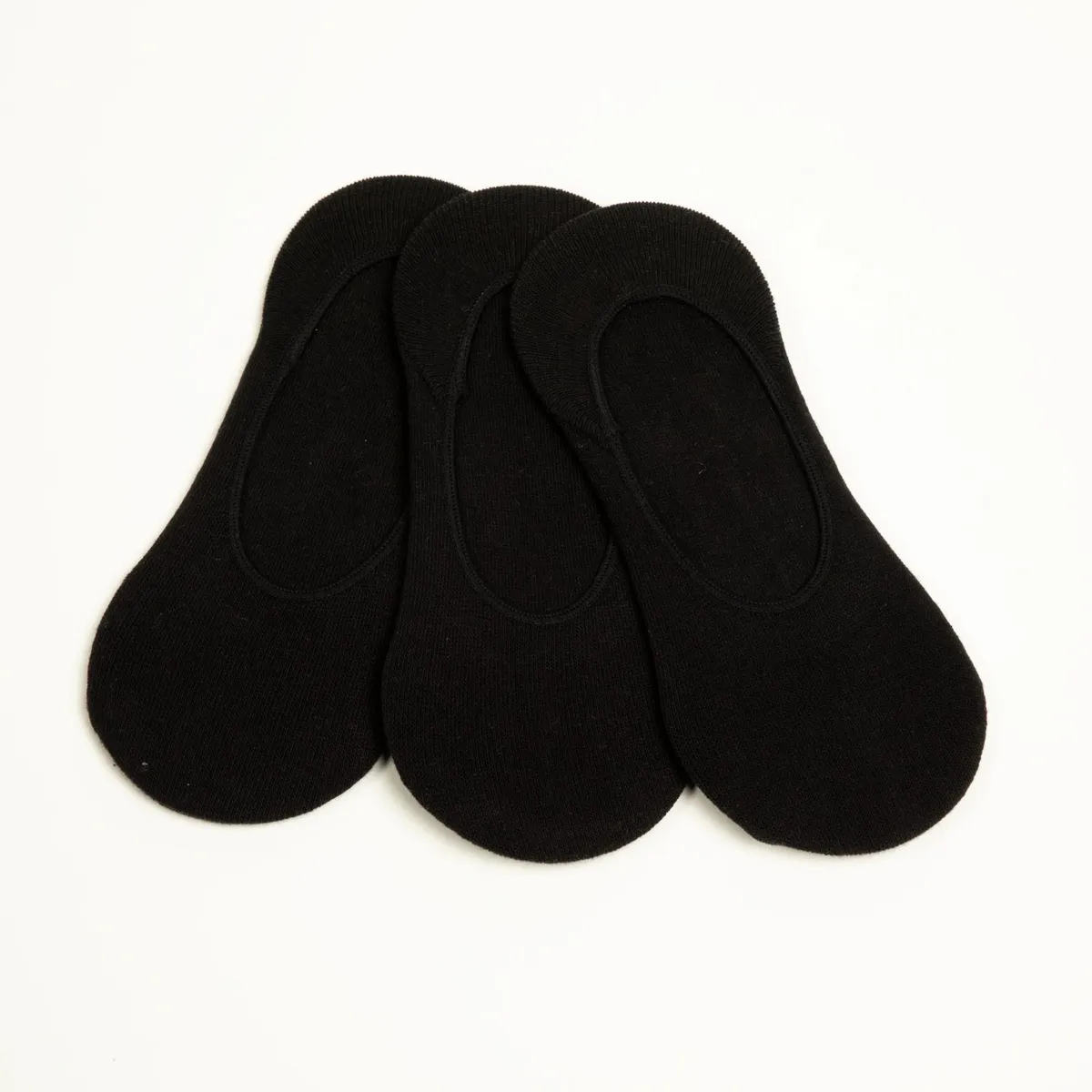 SYBILLA - Pack X3 Medias Negras Balerinas Mujer