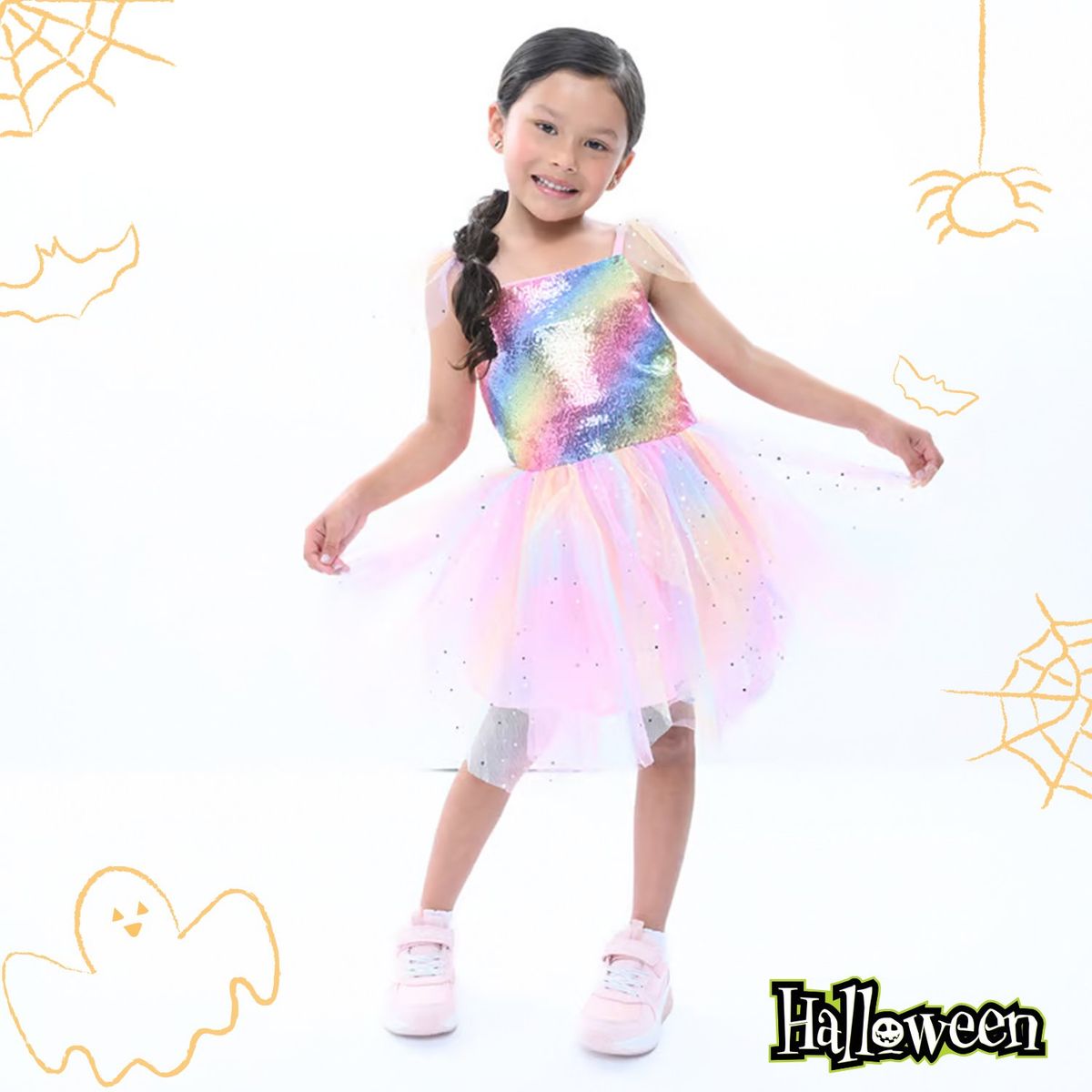 YAMP - Disfraz Niña Arcoíris