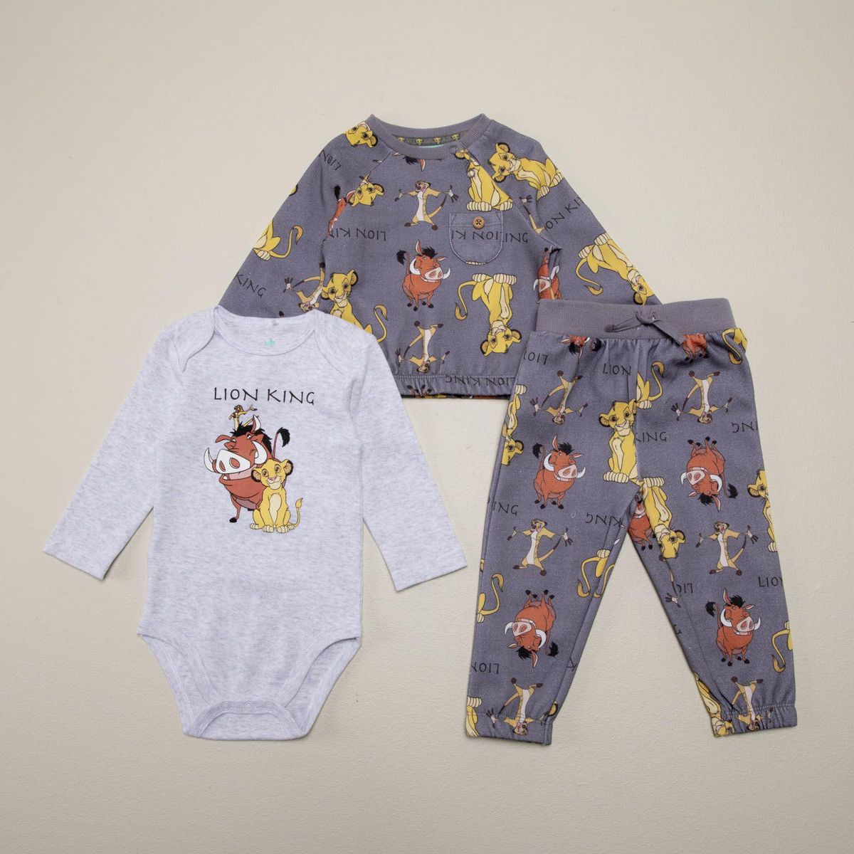 REY LEON - Conjunto Bebé Niño Algodón Rey Leon