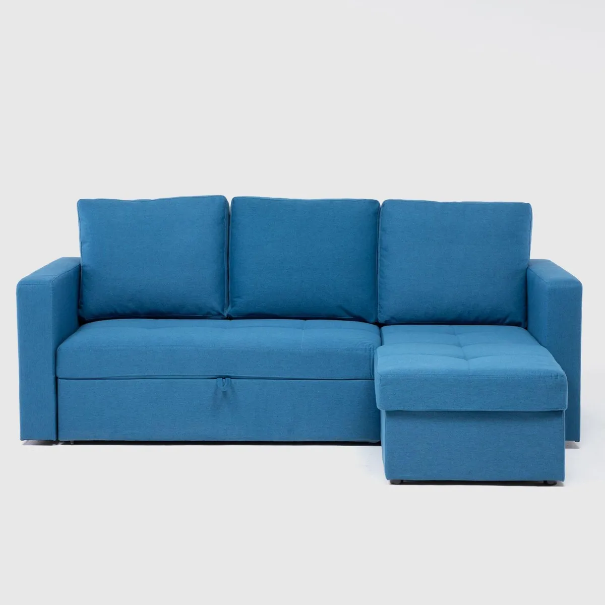 MICA - Futón Seccional Convertible Alex 3 Cuerpos Derecho 2 Plz Con Almacenamiento y Posavasos