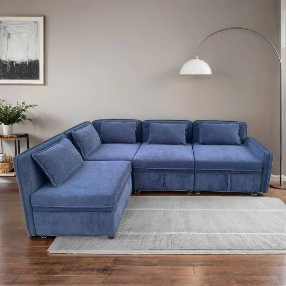 MICA - Seccional Modular Con Almacenamiento Jacoby 4 Cuerpos