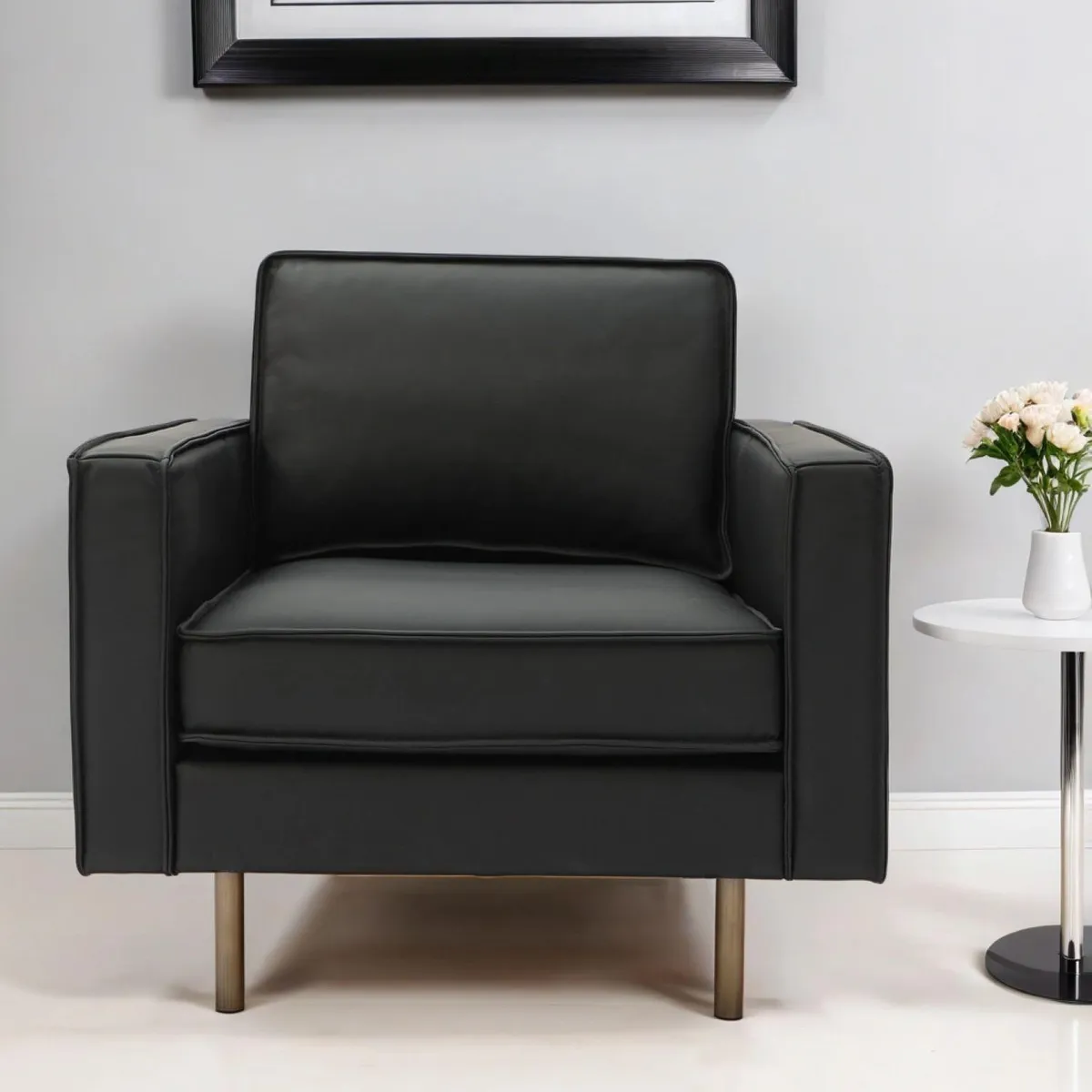 BASEMENT HOME - Sofá Ezra 1 Cuerpo de Cuero