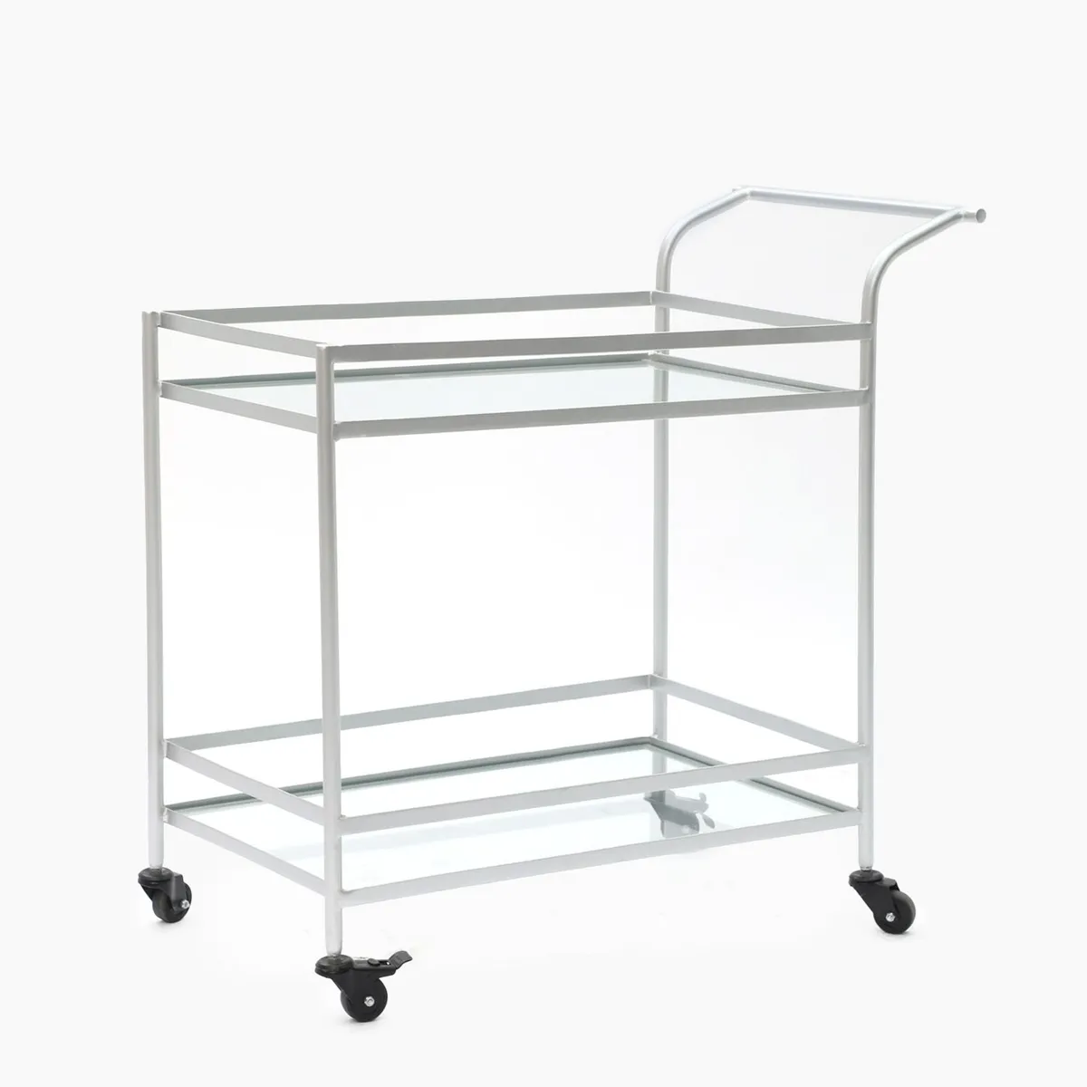 BASEMENT HOME - Carro De Bar New Martir 2 Repisas Plateado