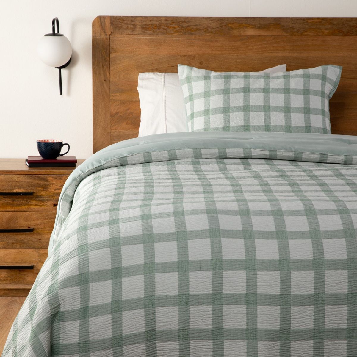 BASEMENT HOME - Cubrecama Crepe Checks Basement Home