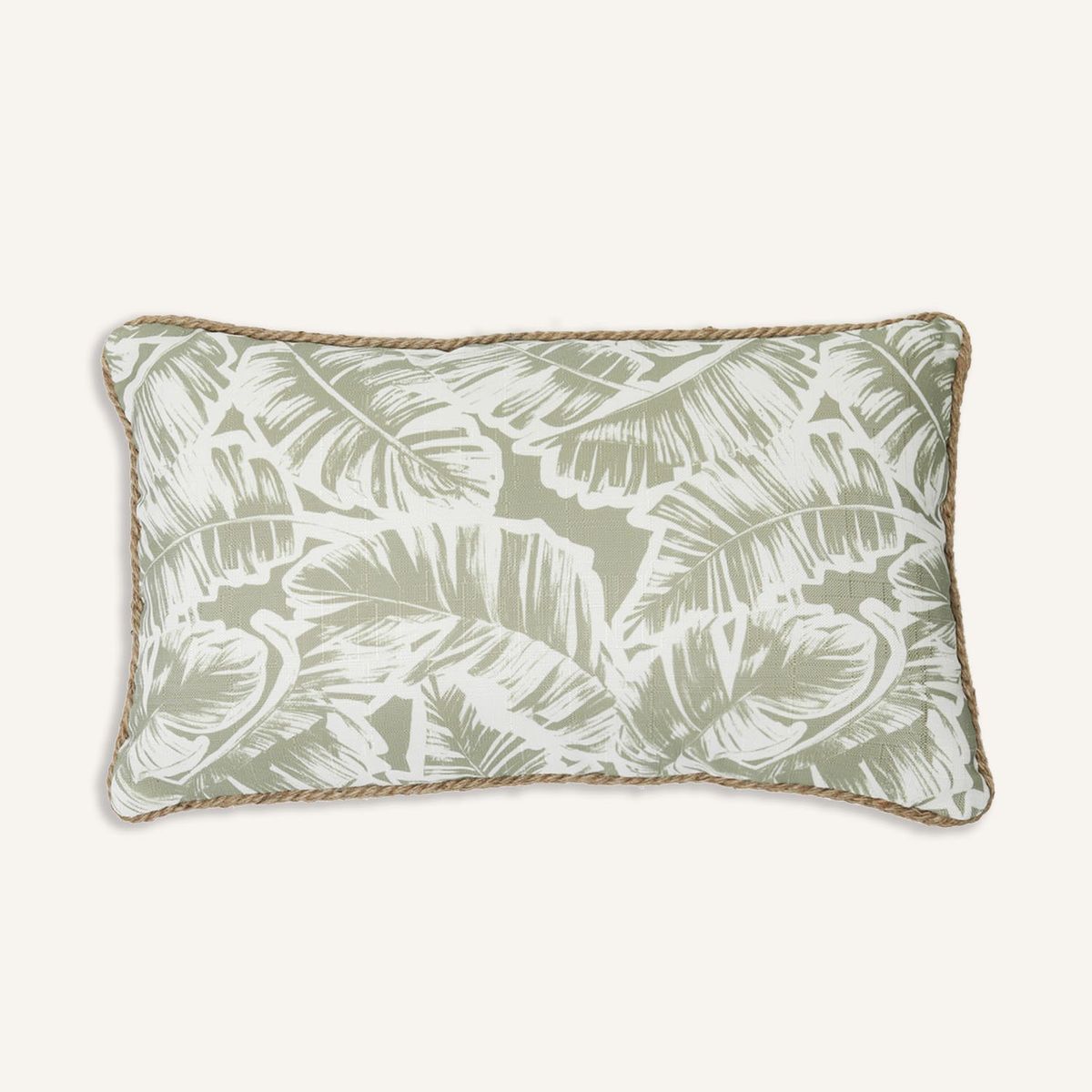 BASEMENT HOME - Cojín Terraza Resistente Al Agua Hoja Verde 30x50cm