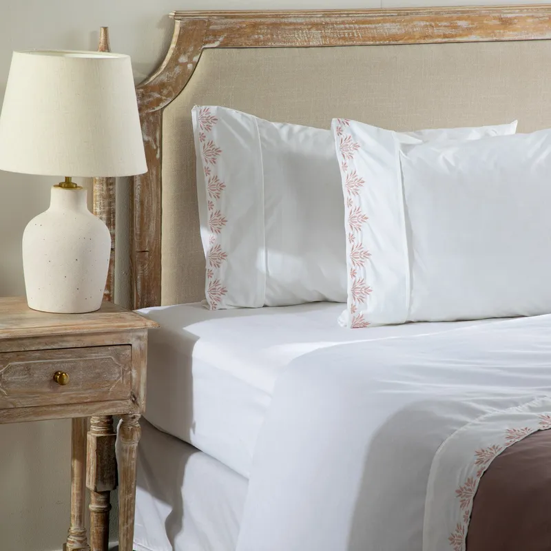 ROBERTA ALLEN - Juego De Sábanas Bordadas Flor 180 Hilos Roberta Allen