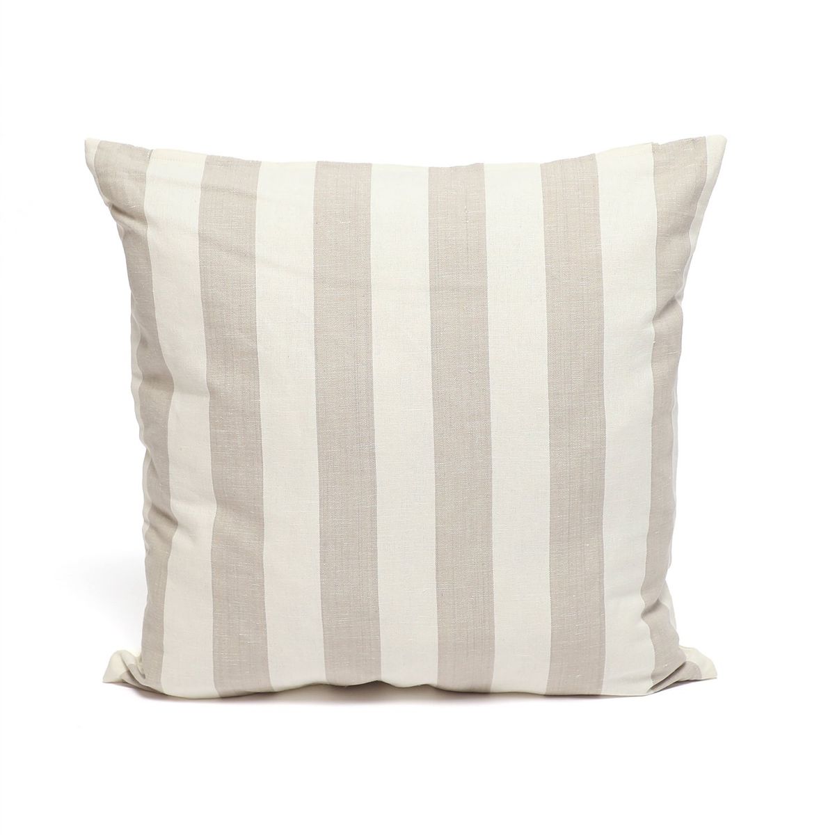 BASEMENT HOME - Funda de Cojín Lino Algodón Rayas Topo 50x50cm