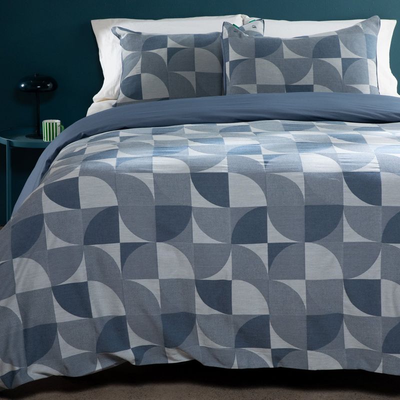 BENETTON - Funda Plumón Estampada Geo 100% Algodón Benetton