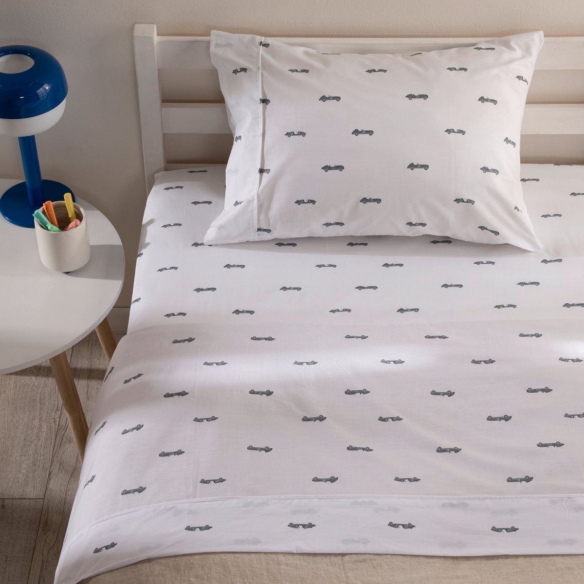 MICA KIDS - Juego de Sábanas Infantil Autos 180 Hilos Mica Kids