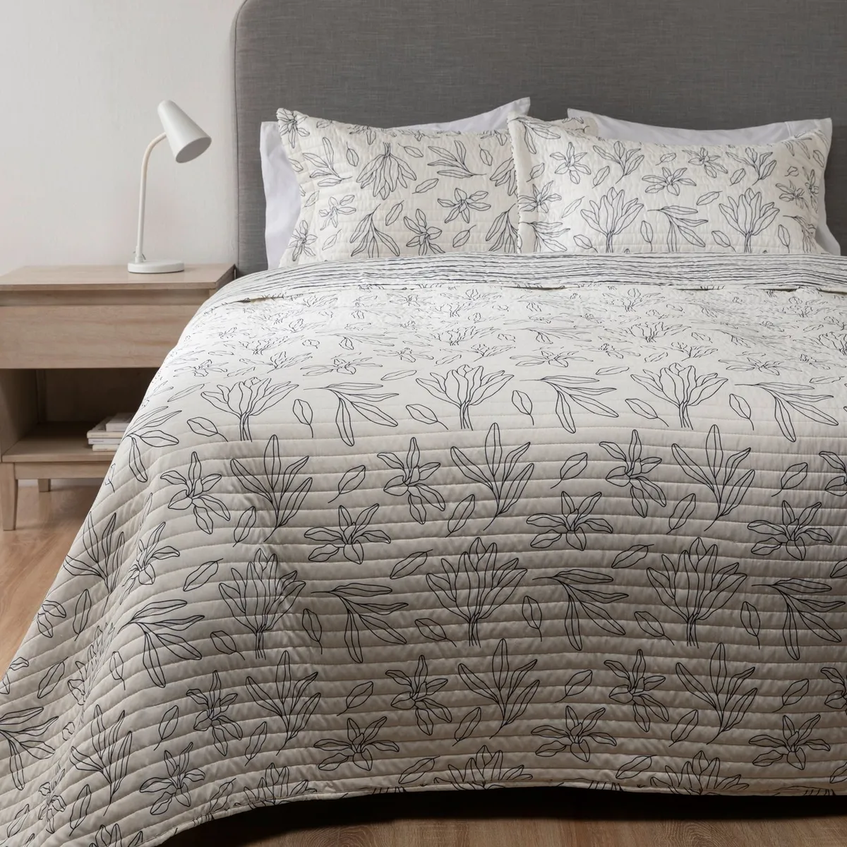 MICA - Cubrecama Estampado Reversible Mar Mica